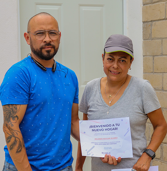 Familia beneficiaria de Impulsando tu Hogar